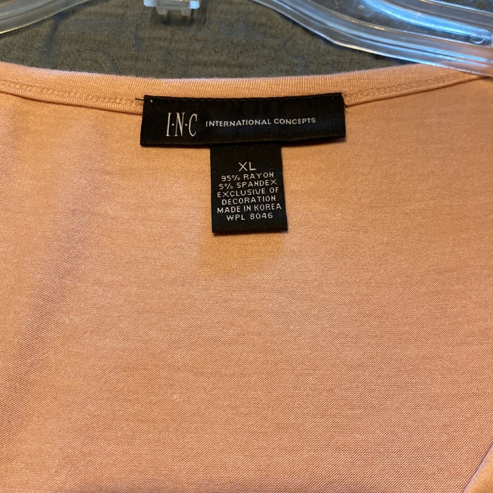 NWOT Inc dusty pink dressy rayon tee - Picture 5 of 5